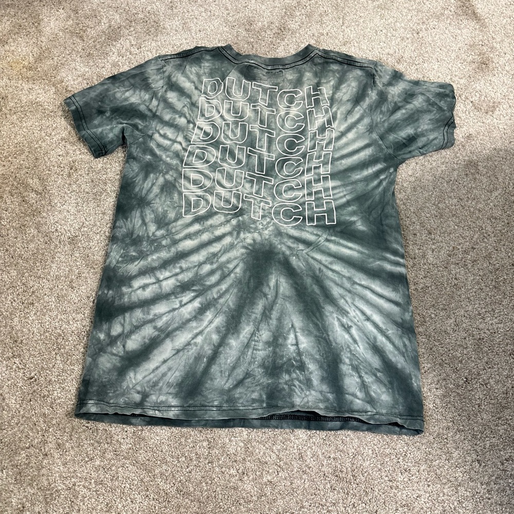 Dutch Bros Light Green Tie-Dye Logo Tee